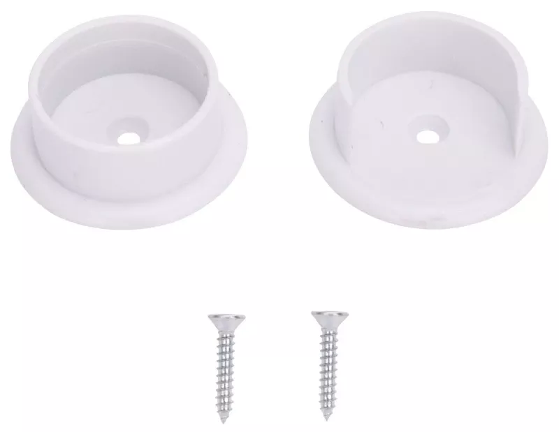 1934751 White Plastic Closet Pole Socket For 1-3/8 In Diameter Poles