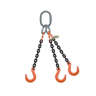 5/16" x 20 ft Type TOF 3-Leg Grade 100 Chain Sling - 14800 lbs WLL