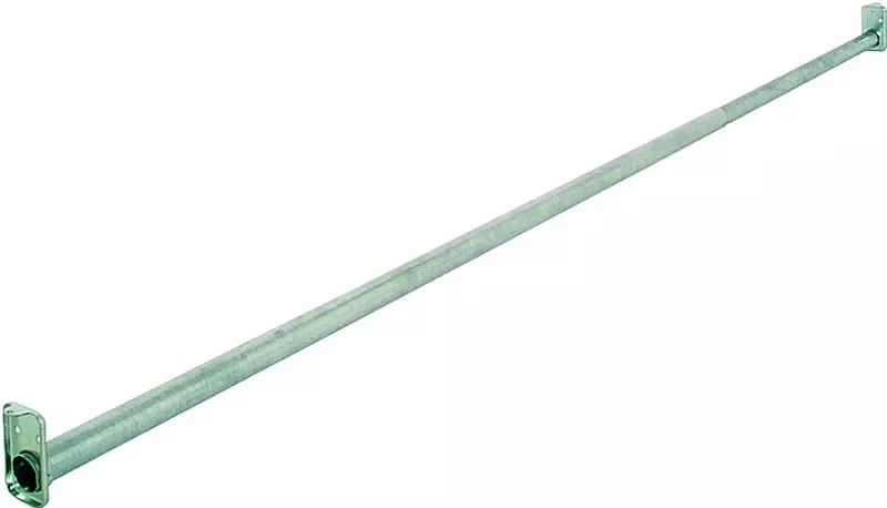 Adjustable Closet Rod 96 To 150 Inches White Steel With Central Support