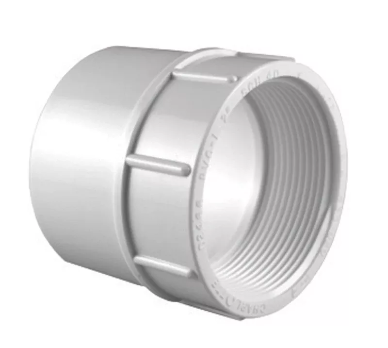 Schedule 40 1-1/4 In. Slip X 1-1/4 In. D Fpt Pvc Pipe Adapter 1 Pk