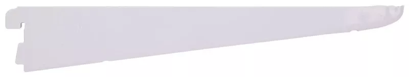 White Powder Coated Shelf Bracket 11 In L X 2 In W X 1/2 In Thick