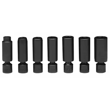 Wright Tool 7 Piece Deep Universal Power Socket Sets, 3/8 in, 6 Point (1 ST / ST)